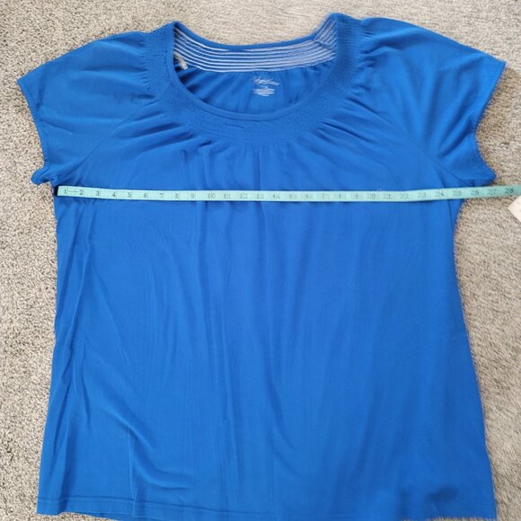***Kim Rogers Size 2X Beautiful Blue Short Sleeve Blouse*** - Picture 5 of 9